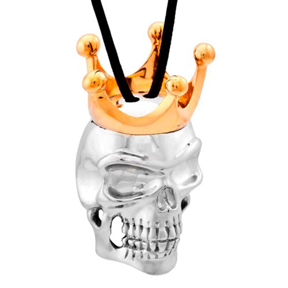 Queen Skull Brass Pendant
