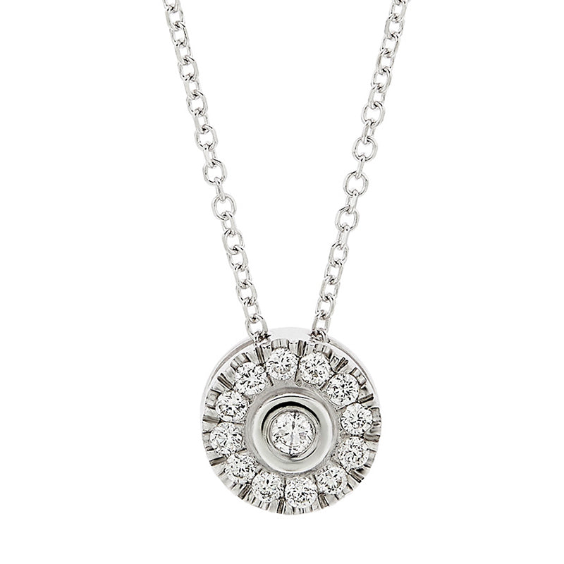 Diamond Rosette Necklace in 18K White Gold – HONOR Greek Luxury