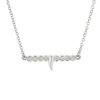 Panther Claws Eight Diamond Necklace in 18K White Gold