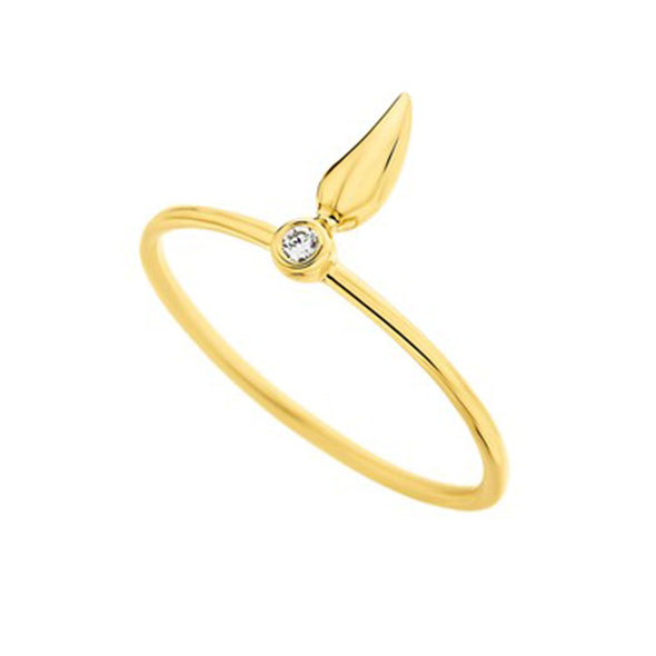 Panther Claws One Diamond Ring in 18K Gold