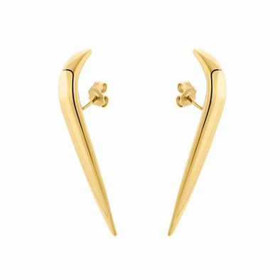 Nails Sterling Silver Earrings plated in 18K Gold or Rhodium