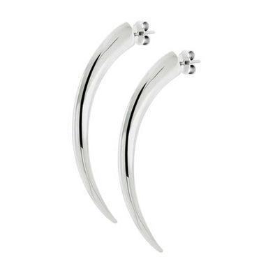 Tiger Claws Sterling Silver Earrings plated Rhodium