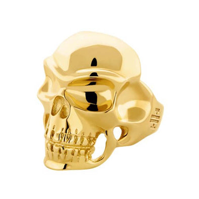 Skull Sterling Silver Ring plated in 18K Gold (No 67)