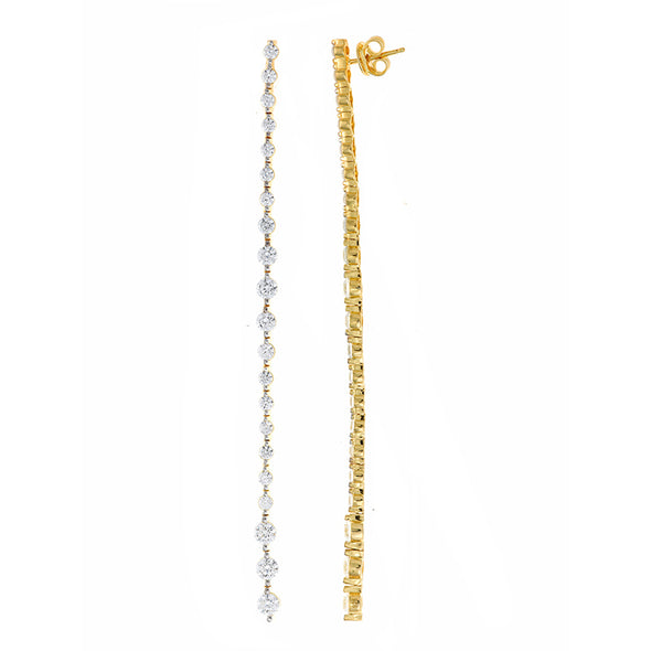 Riviere Astral Sterling Silver Earrings plated in 18K Gold