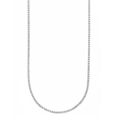 Riviere Sterling Silver Necklace plated in Rhodium