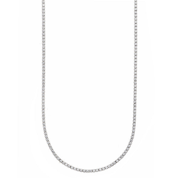 Riviere Sterling Silver Necklace plated in Rhodium