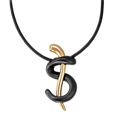 25 Lucky Charm in Brass plated in Yellow Gold & Black Metal