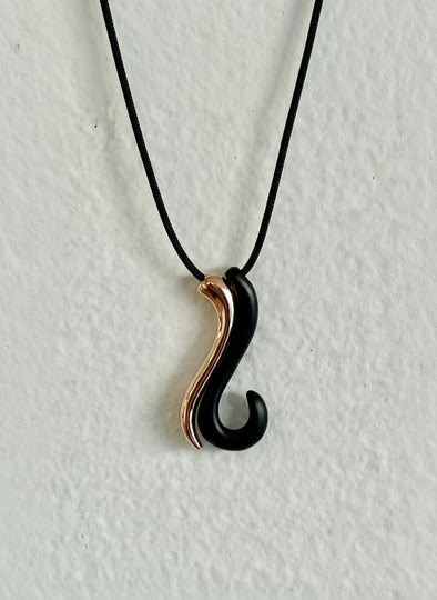 26 Lucky Charm in Brass plated in Rose & Black Metal