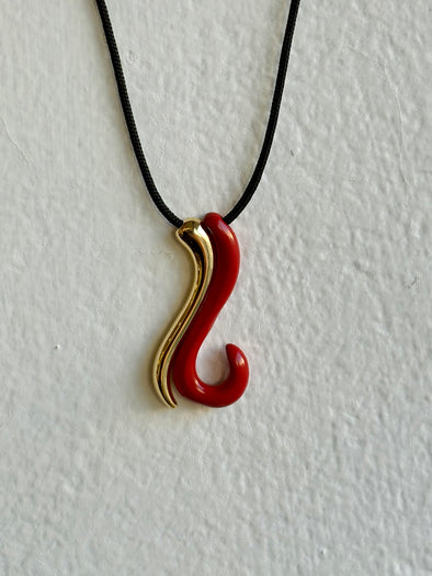 26 Lucky Charm in Brass plated in Gold & Red Metal