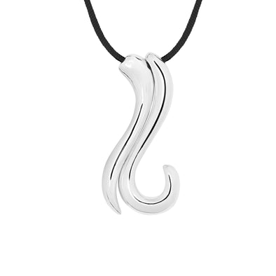 Lucky Hook 26 Charm in Brass plated in Silver