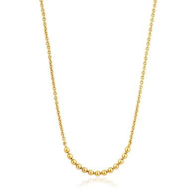 Gold Modern Multiple Balls Necklace