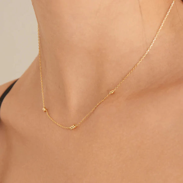 Gold Smooth Twist Chain Necklace