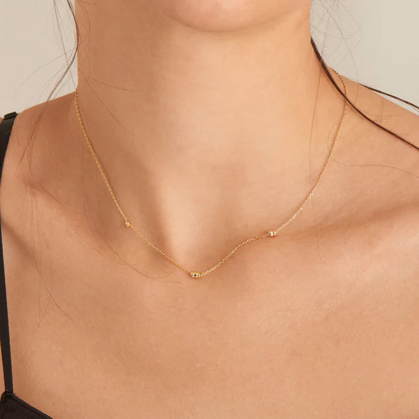 Gold Smooth Twist Chain Necklace