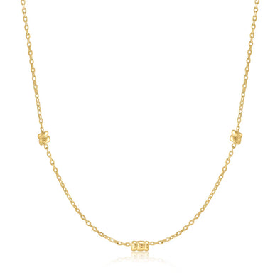 Gold Smooth Twist Chain Necklace