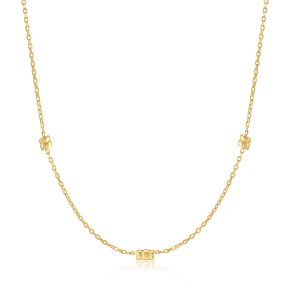 Gold Smooth Twist Chain Necklace