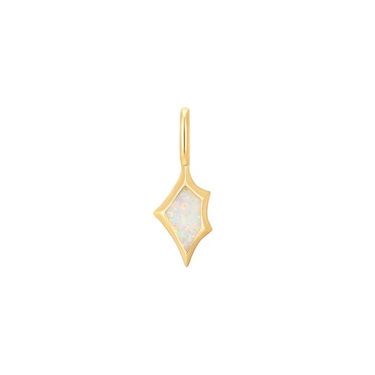 Gold Kyoto Opal Sterling Silver Charm plated in 14K Gold