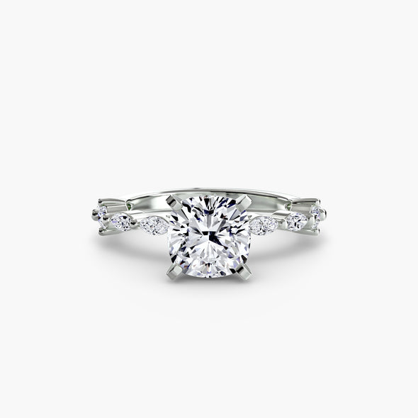 Solitaire with Eternity Pavé