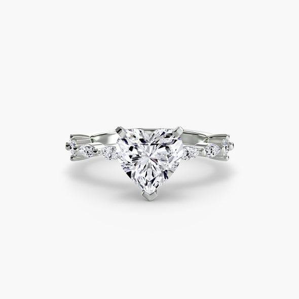 Solitaire with Eternity Pavé