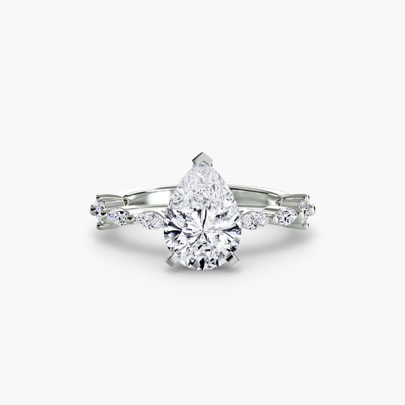 Solitaire with Eternity Pavé