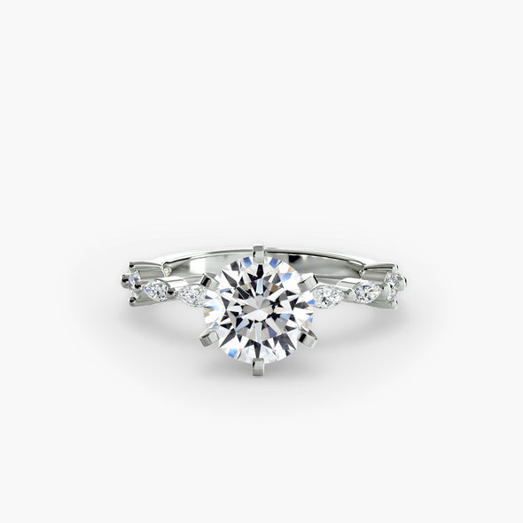Solitaire with Eternity Pavé
