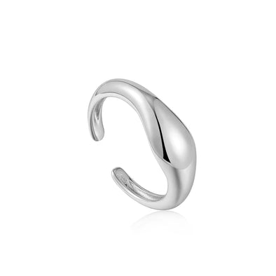 Silver Wave Adjustable Ring