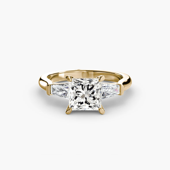 Three-Stone Ring (Baguette Side Stones)