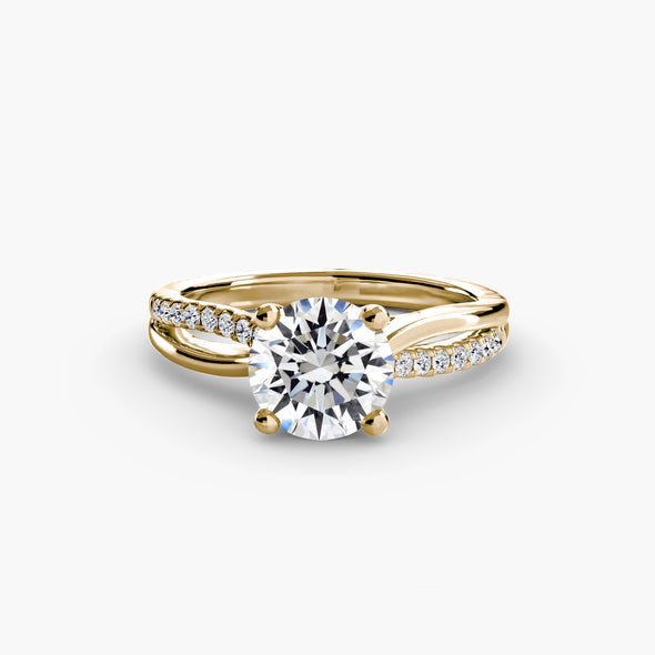 The Split Shank Pavé Solitaire