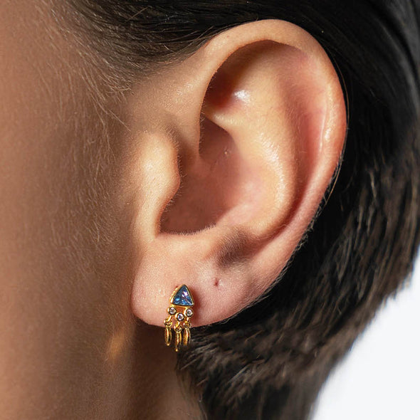 Cecile Sterling Silver Earring plated in 18K Gold