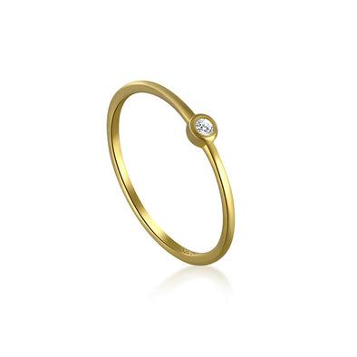 Charniere Sterling Silver Ring plated in 18K Gold