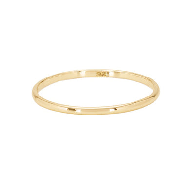 Light Sterling Silver Ring plated in 18K Gold