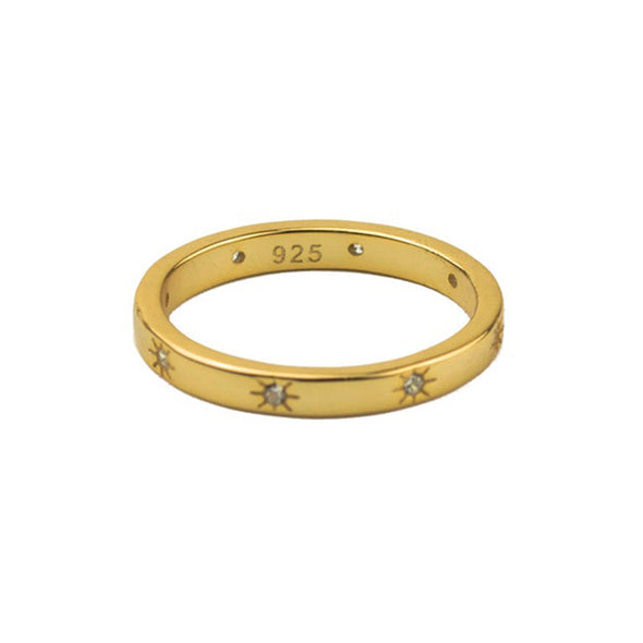 Path Sterling Silver Ring plated in 18K Gold