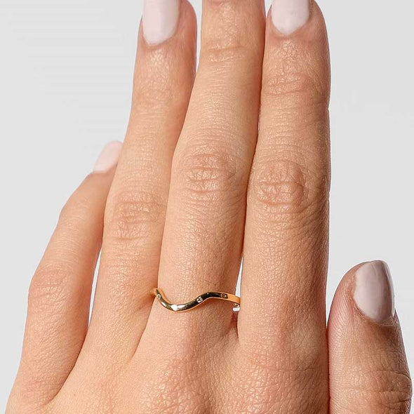 Truth Sterling Silver Ring plated in 18K Gold