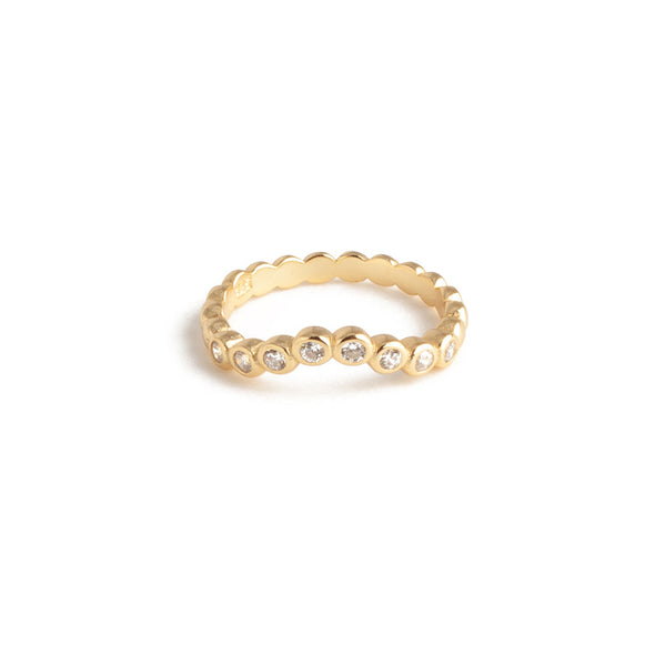Aimee Sterling Silver Ring plated in 18K Gold