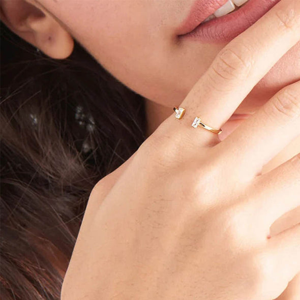 Arielle Sterling Silver Ring plated in 18K Gold