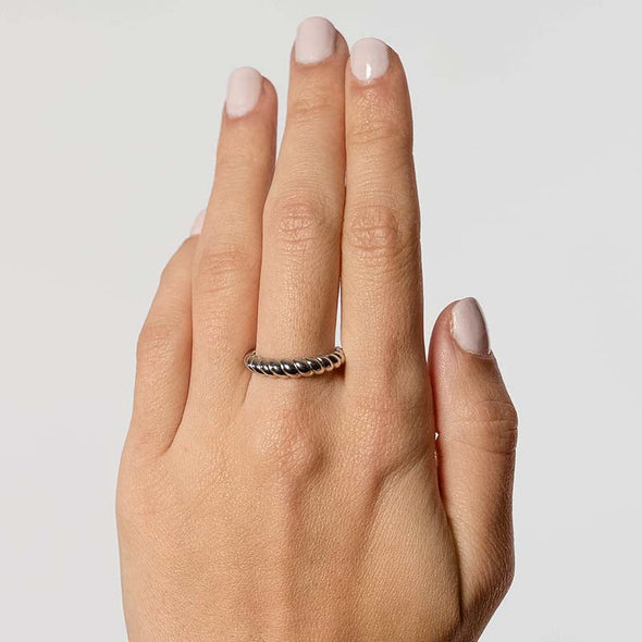 Harmony Sterling Silver Ring plated in Rhodium