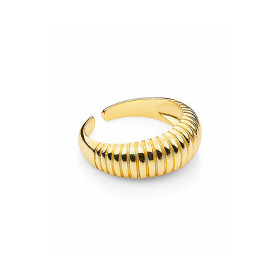 Δαχτυλίδι Croissant σε Ασήμι 925 με επιμετάλλωση σε Χρυσό 18Κ