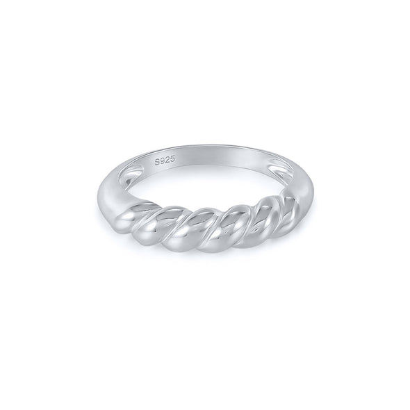Soul Sterling Silver Ring plated in Rhodium