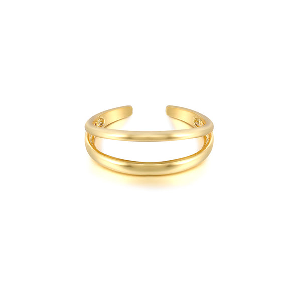 Dame Sterling Silver Ring plated in 18K Gold