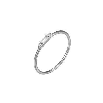Les Halles Sterling Silver Ring plated in Rhodium