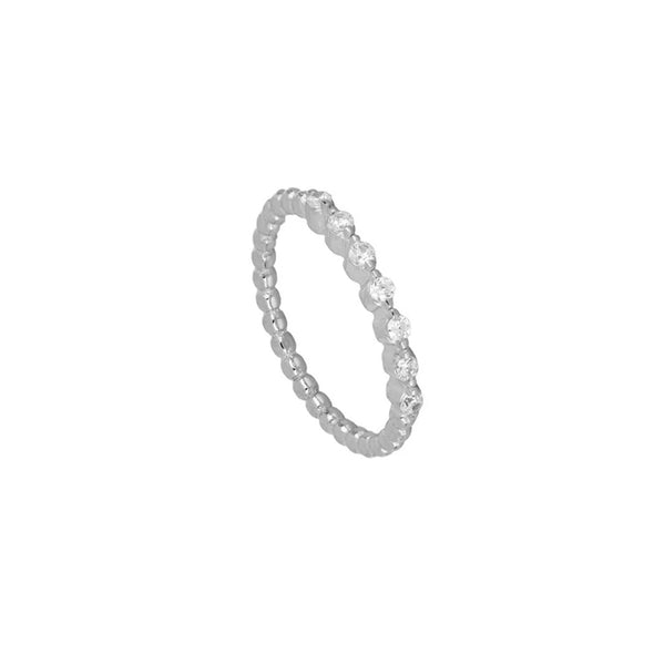 Augustine Sterling Silver Ring plated in Rhodium