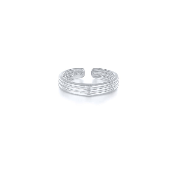 Grenelle Sterling Silver Ring plated in Rhodium