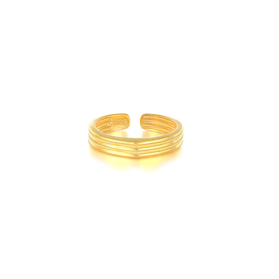 Δαχτυλίδι Grenelle σε Ασήμι 925 με επιμετάλλωση σε Χρυσό 18Κ