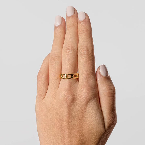 Chloe Sterling Silver Ring plated in 18K Gold