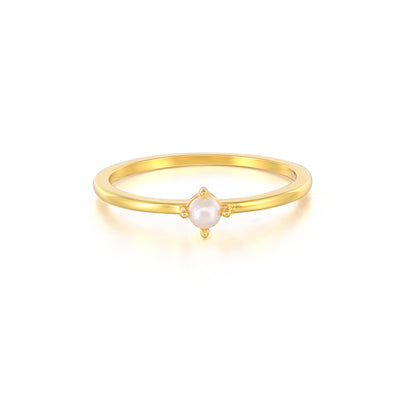 Aurelie Sterling Silver Ring plated in 18K Gold