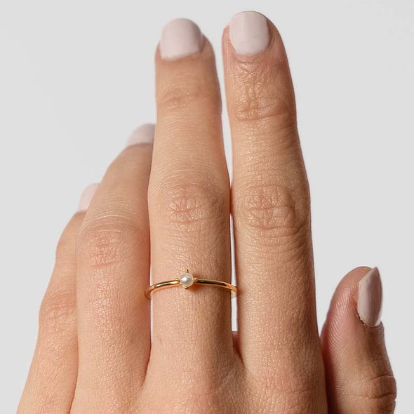 Aurelie Sterling Silver Ring plated in 18K Gold