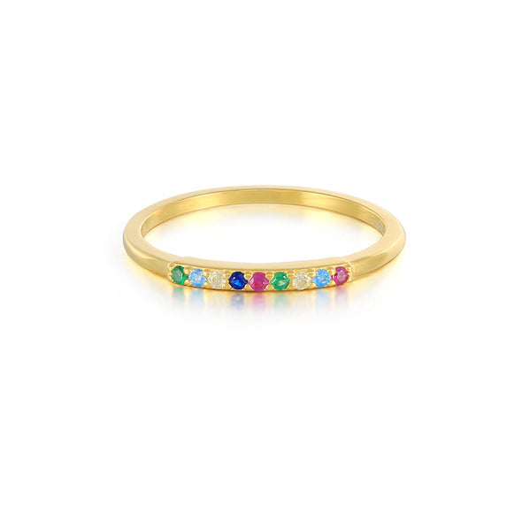 Salome Sterling Silver Ring plated in 18K Gold
