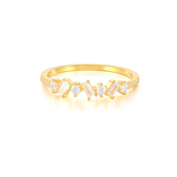 Brielle Sterling Silver Ring plated in 18K Gold