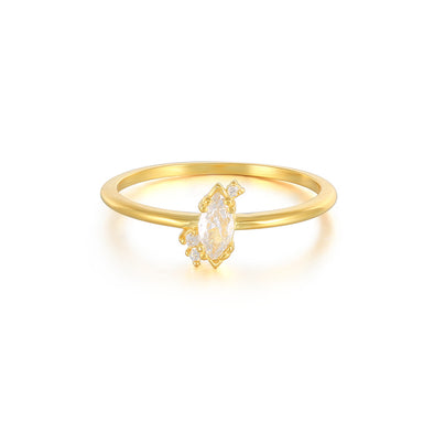 Madeleine Sterling Silver Ring plated in 18K Gold