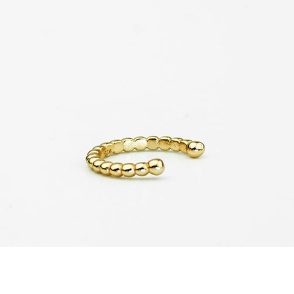 Σκουλαρίκι Earcuff Twist σε Ασήμι 925 με επιμετάλλωση σε Χρυσό 18Κ