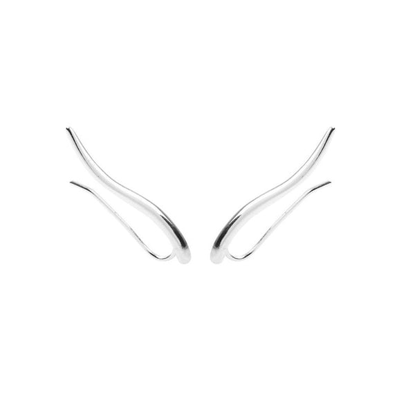 Aegean Sterling Silver Earrings plated in Rhodium